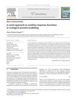 A novel approach to combine response functions in ecological