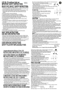 LED 50L C9 traditional light set IMPORTANT SAFETY