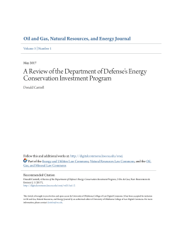 A Review of the Department of Defense`s Energy Conservation