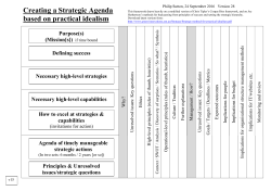 Creating a Strategic Agenda based on practical idealism