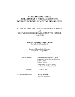clinical psychology internship program