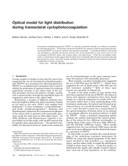 Optical model for light distribution during transscleral
