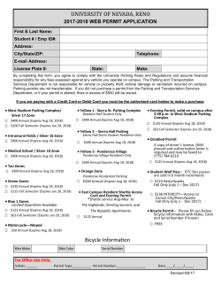 2017-2018 Parking Permit Application