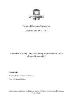 Formation of epoxy fatty acids during autoxidation of oils at elevated