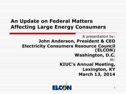 (ELCON). - Kentucky Industrial Utility Customers