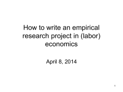 How to write a research project in empirical (labor) economics