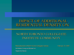 impact of additional residential density on the ntci community