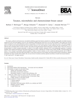 Taxanes, microtubules and chemoresistant breast cancer