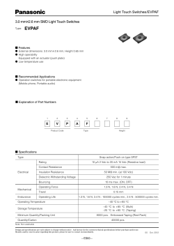 Light Touch Switches/EVPAF 3.0 mmi2.6 mm SMD Light Touch