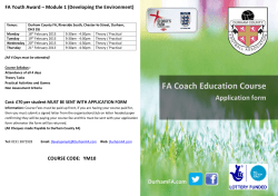 FA Youth Award Module 1 &ndash; Developing the Environment
