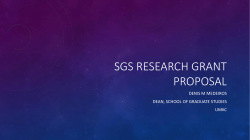 SGS Research Grant Proposal - UMKC School of Graduate Studies