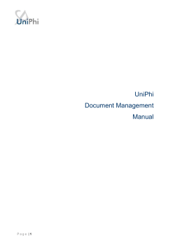 UniPhi Document Management Manual