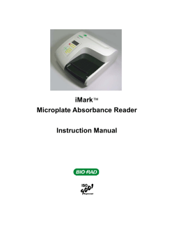iMark Microplate Absorbance Reader Instruction Manual - Bio-Rad