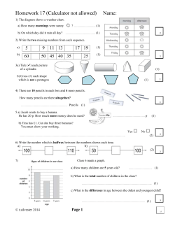 Module 5 Homework 1: Non-Calculator