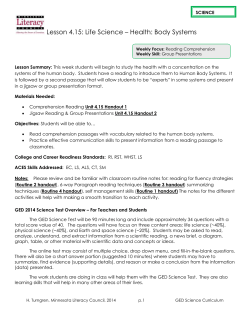 The Nervous System - Minnesota Literacy Council