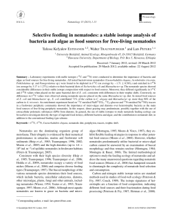 a stable isotope analysis of bacteria and algae as food sources for