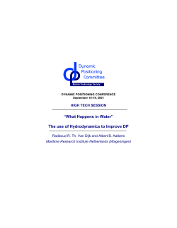 "What Happens in Water" The use of Hydrodynamics to Improve DP