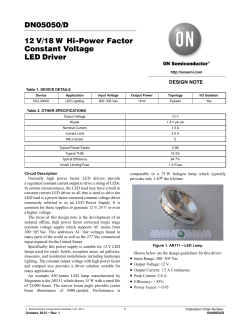 DN05050 - 12 V/18 W Hi-Power Factor Constant Voltage LED Driver