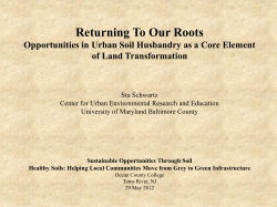 Returning To Our Roots - Ocean County Soil Conservation District