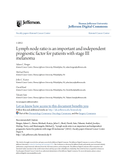Lymph node ratio is an important and independent prognostic factor