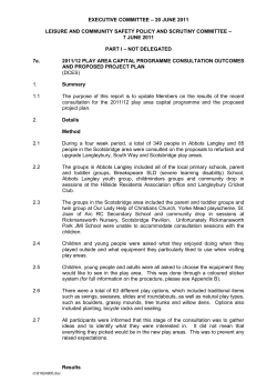 play areas consultation - Three Rivers District Council
