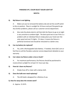 PARADISE 8 PC. COLOR SELECT SOLAR LIGHT SET