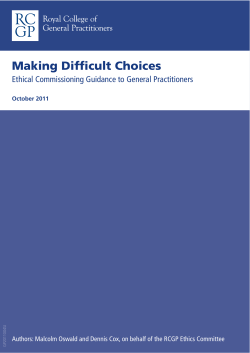 Making Difficult Choices