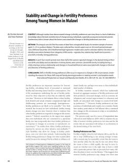 Stability and Change in Fertility Preferences Among Young Women