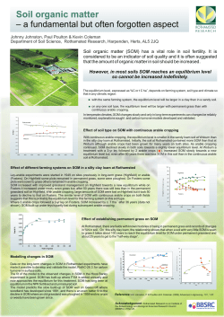 Soil organic matter - e-RA