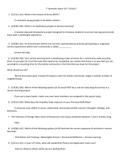 1st Semester Exam LET 1 SY1617 1. (U1C1L1:G1) What is the