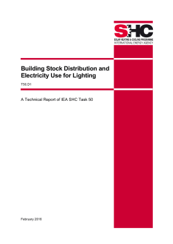 T50 D.1 Building Stock Distribution and Electricity Use for Lighting