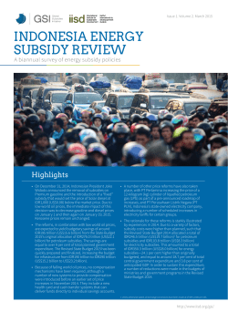indonesia energy subsidy review - International Institute for