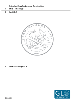 (I-3-3) Yachts and Boats up to 24 m