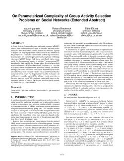 On Parameterized Complexity of Group Activity Selection Problems