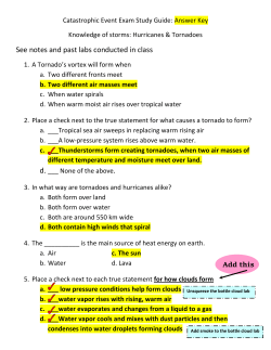 Catastrophic Event Exam Study Guide: