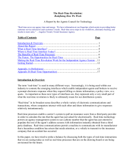 The Real-Time Revolution - Independent Insurance Agents and