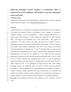 Improving groundnut (Arachis hypogaea L