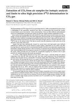 Extraction of CO2 from air samples for isotopic analysis and limits to