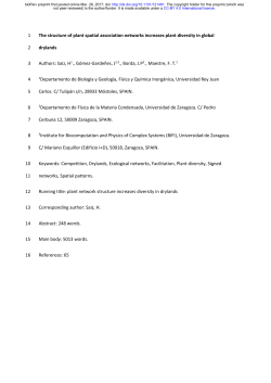 The Structure Of Plant Spatial Association Networks
