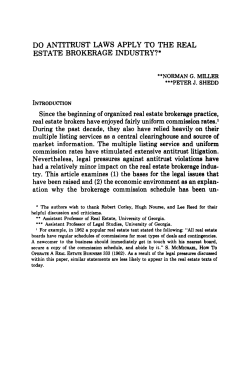 do antitrust laws apply to the real estate brokerage industry?