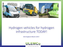 Hydrogen vehicles for hydrogen infrastructure TODAY!