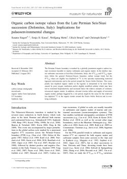 Organic carbon isotope values from the Late Permian Seis/Siusi
