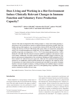 Does Living and Working in a Hot Environment Induce Clinically