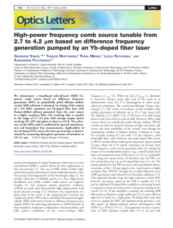 High-power frequency comb source tunable from 2.7 to 4.2 &mu;m