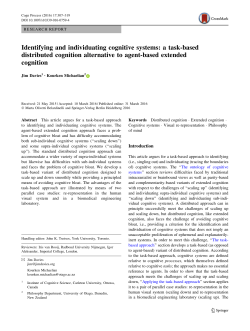 Identifying and individuating cognitive systems