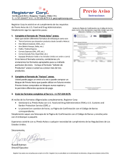 Prior Notice