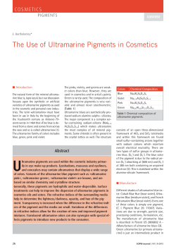 The Use of Ultramarine Pigments in Cosmetics