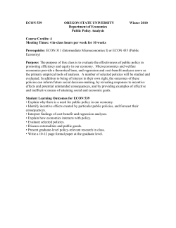 Cat II 539 Syllabus - Oregon State University