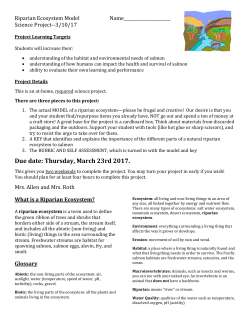 The riparian ecosystem is a term used to define the green ribbon of