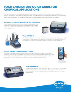 hach laboratory quick guide for chemical applications